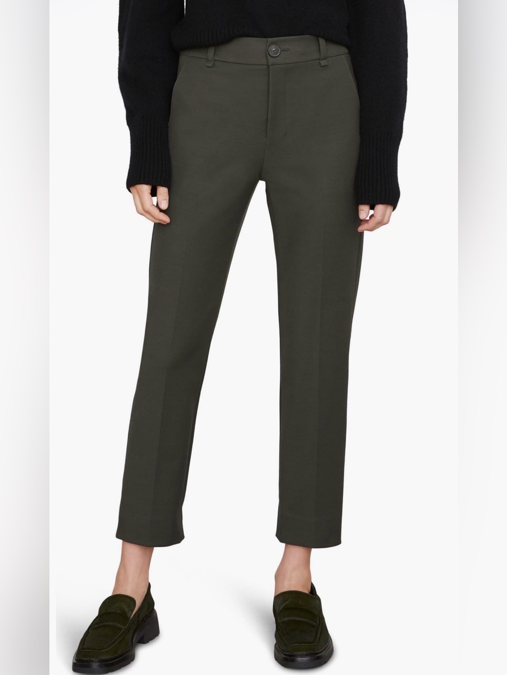 Vince Cigarette Trouser in dark pine